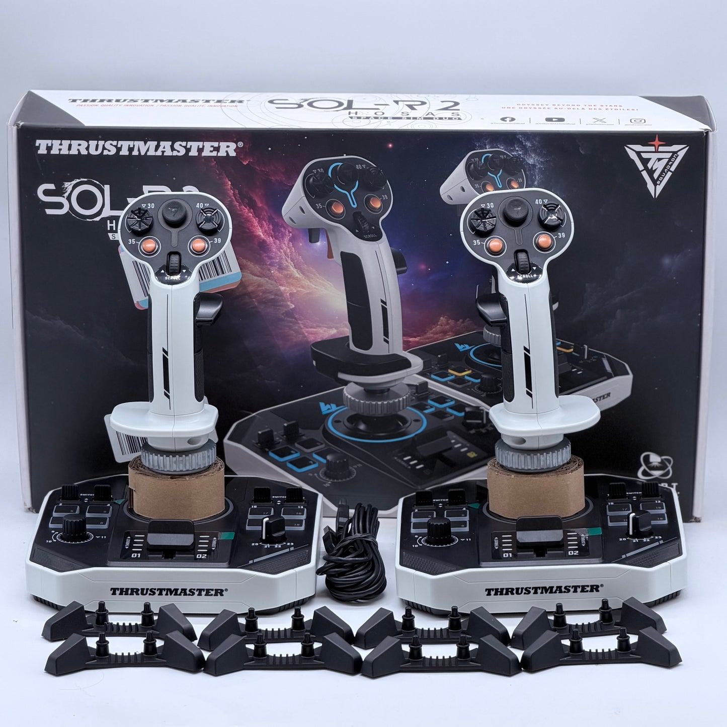 New Thrustmaster SOL-R2 HOSAS Space SIM Duo White SOL-R 1 Flight Joysticks