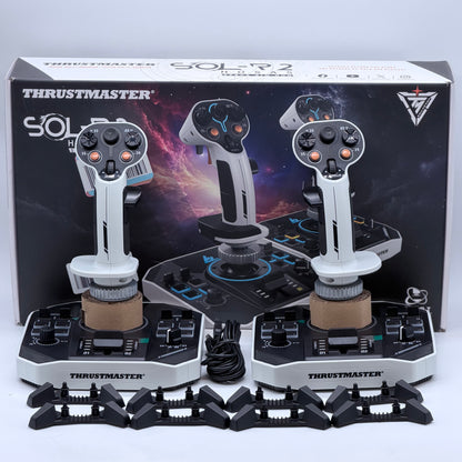 New Thrustmaster SOL-R2 HOSAS Space SIM Duo White SOL-R 1 Flight Joysticks
