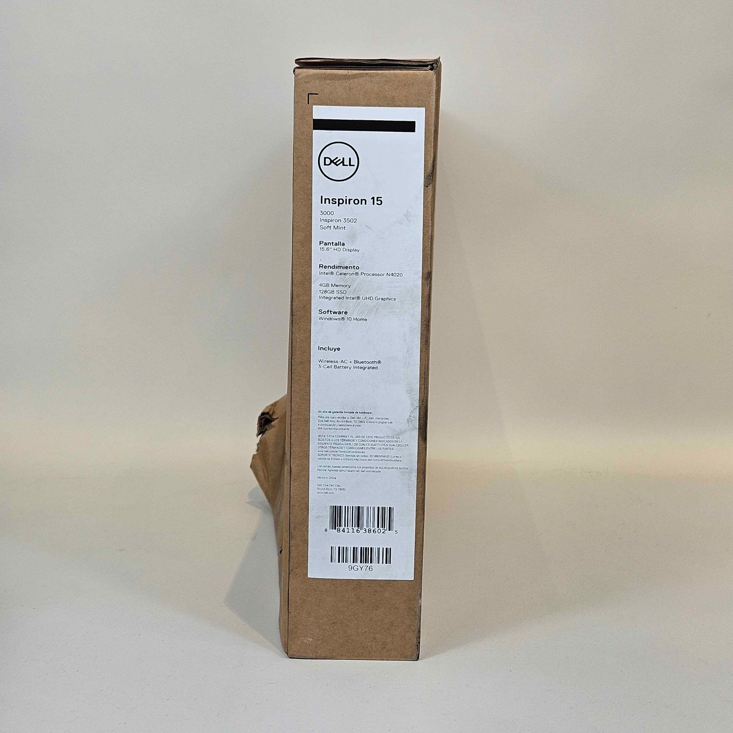 New Spanish Dell Inspiron 15 3502 15.6" 128GB SSD 4GB RAM Celeron N4020 1.1GHz