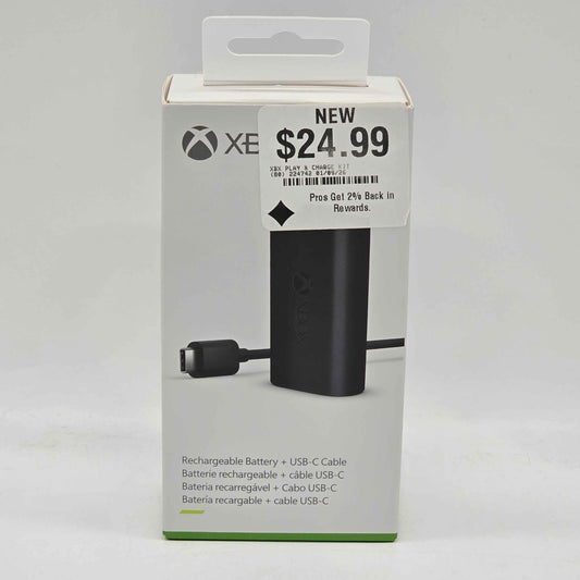 New Microsoft Rechargeable Battery + Cable Black SXW-00001 For Xbox Series X/S