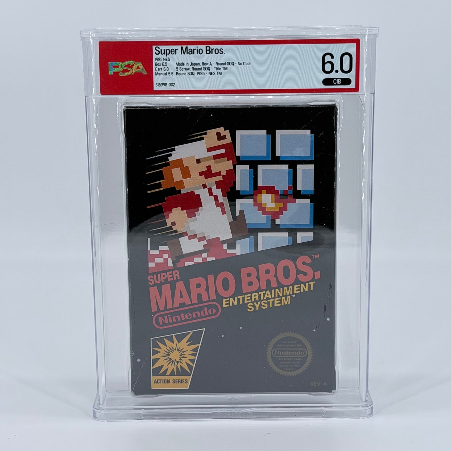 Super Mario Bros [5 Screw] (Nintendo NES, 1985) PSA 6.0 Graded CIB