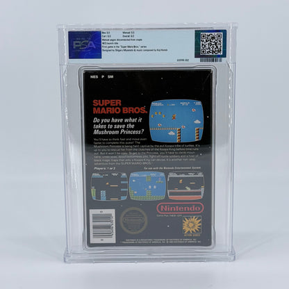 Super Mario Bros [5 Screw] (Nintendo NES, 1985) PSA 6.0 Graded CIB