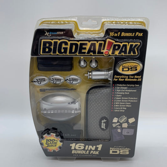 New Dream Gear Big Deal Pak for Nintendo DS 16 in 1 Bundle Pak