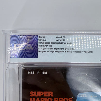 Super Mario Bros [5 Screw] (Nintendo NES, 1985) PSA 6.0 Graded CIB