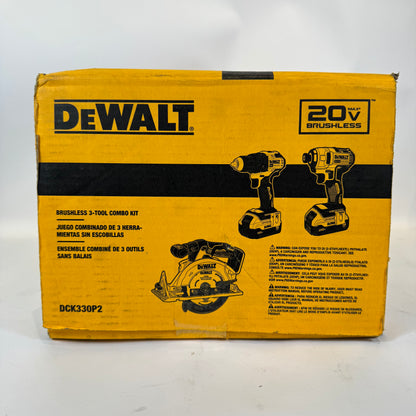 New DeWalt DCK330P2 20V Max Brushless 3-Tool Combo Kit