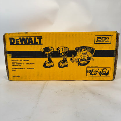 New DeWalt DCK330P2 20V Max Brushless 3-Tool Combo Kit