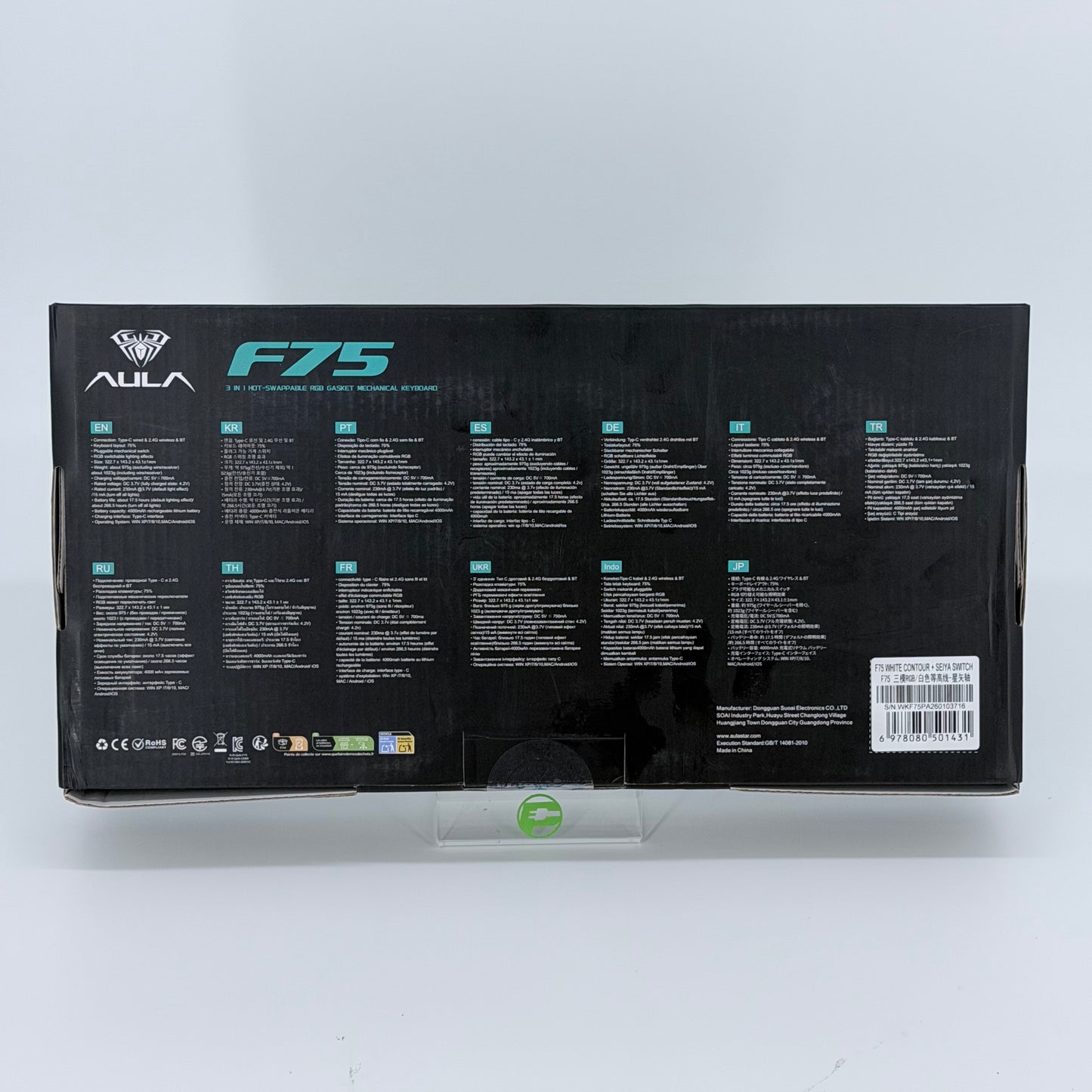 New AULA F75 F75WCS Pro Wireless Mechanical Keyboard White Contour Seiya Switch