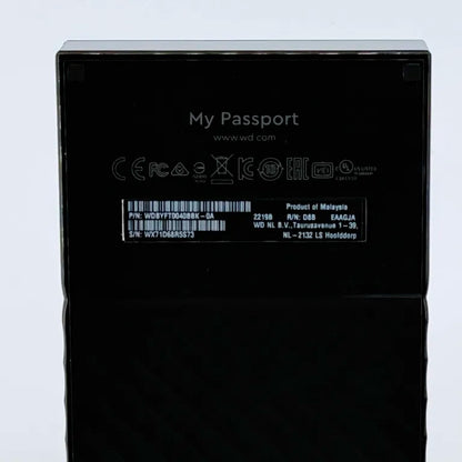Western Digital WD External My Passport 4TB USB-B to USB-A HDD WDBYFT0040BBK-0A
