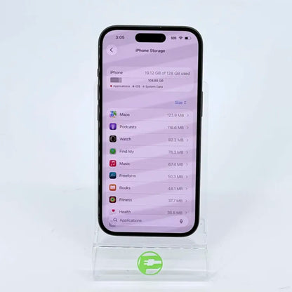 T-Mobile Apple iPhone 15 128GB Black MTLV3LL/A