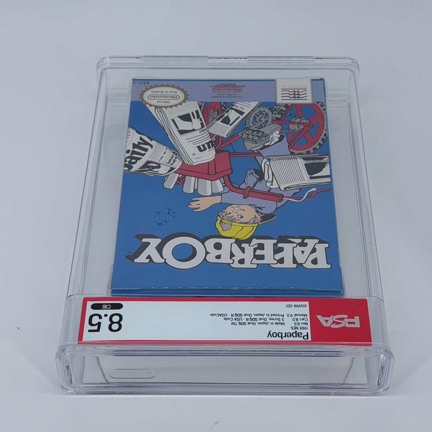 Paperboy (Nintendo NES, 1988) PSA 8.5 Graded CIB