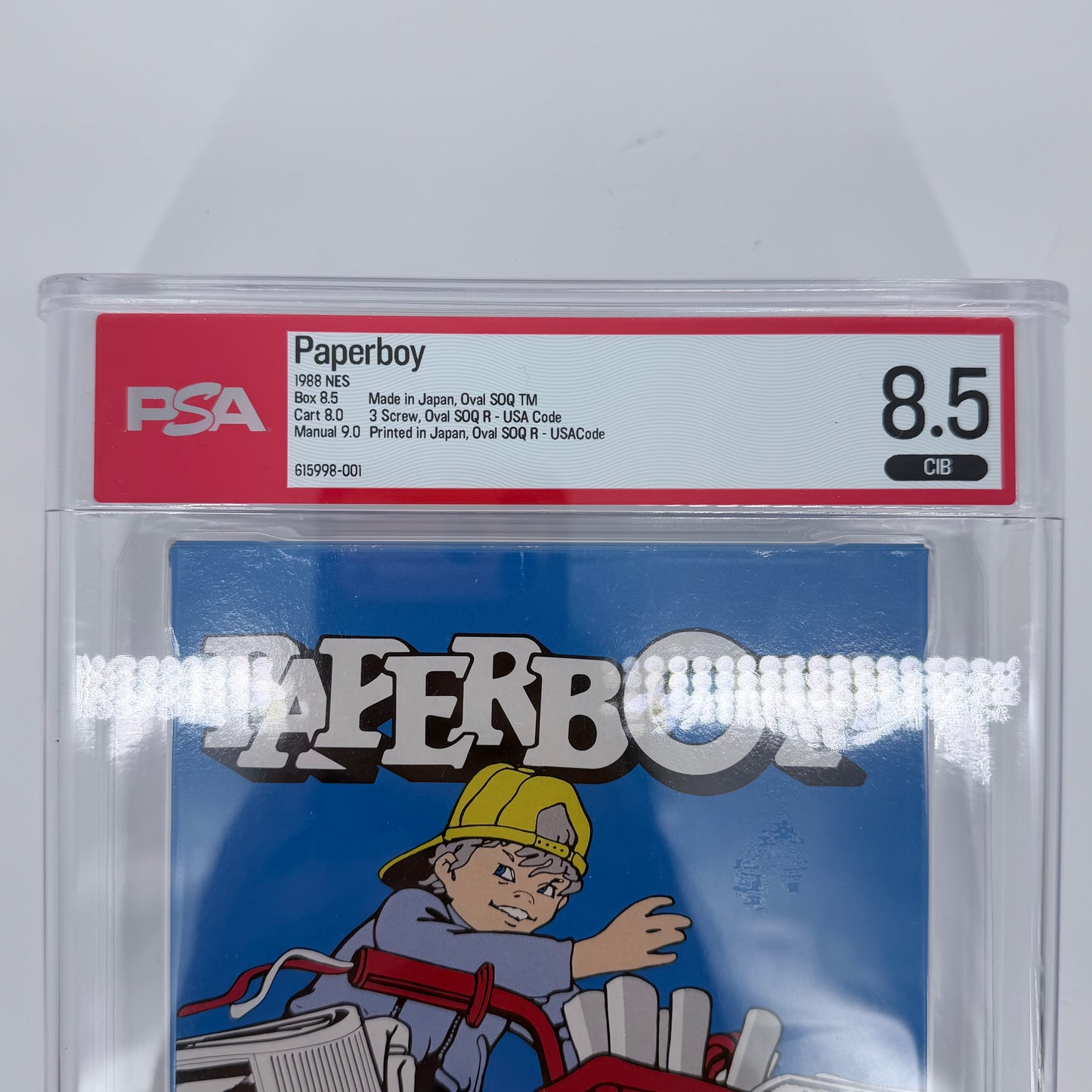 Paperboy (Nintendo NES, 1988) PSA 8.5 Graded CIB