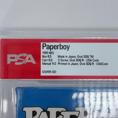Paperboy (Nintendo NES, 1988) PSA 8.5 Graded CIB