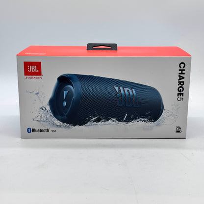 New JBL Charge 5 Portable Wireless Bluetooth Speaker Blue JBLCHARGE5BLUAM