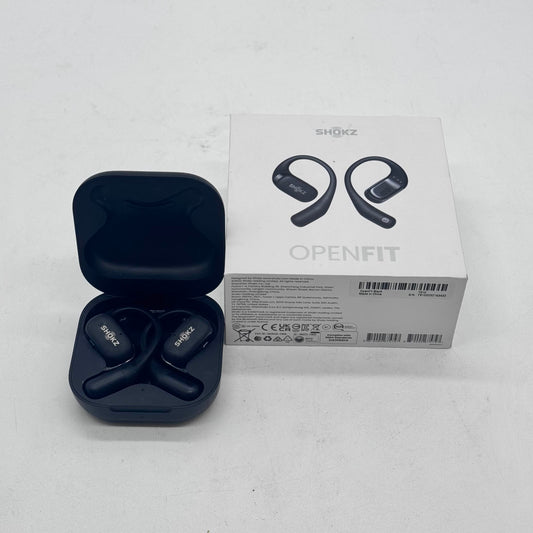 Shokz OpenFit Open-Ear True Wireless Earbuds Black T910